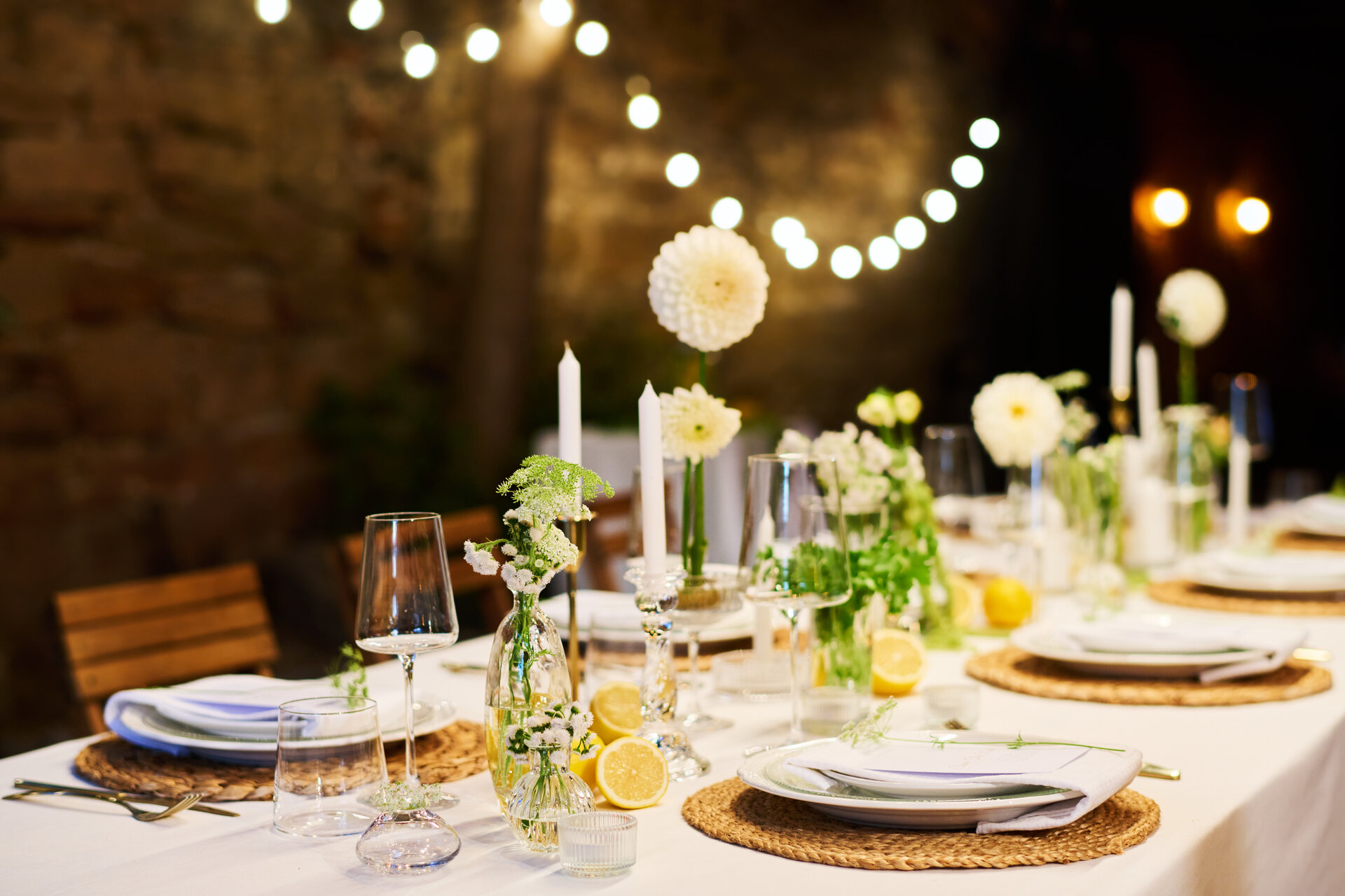 A beautifully set table.