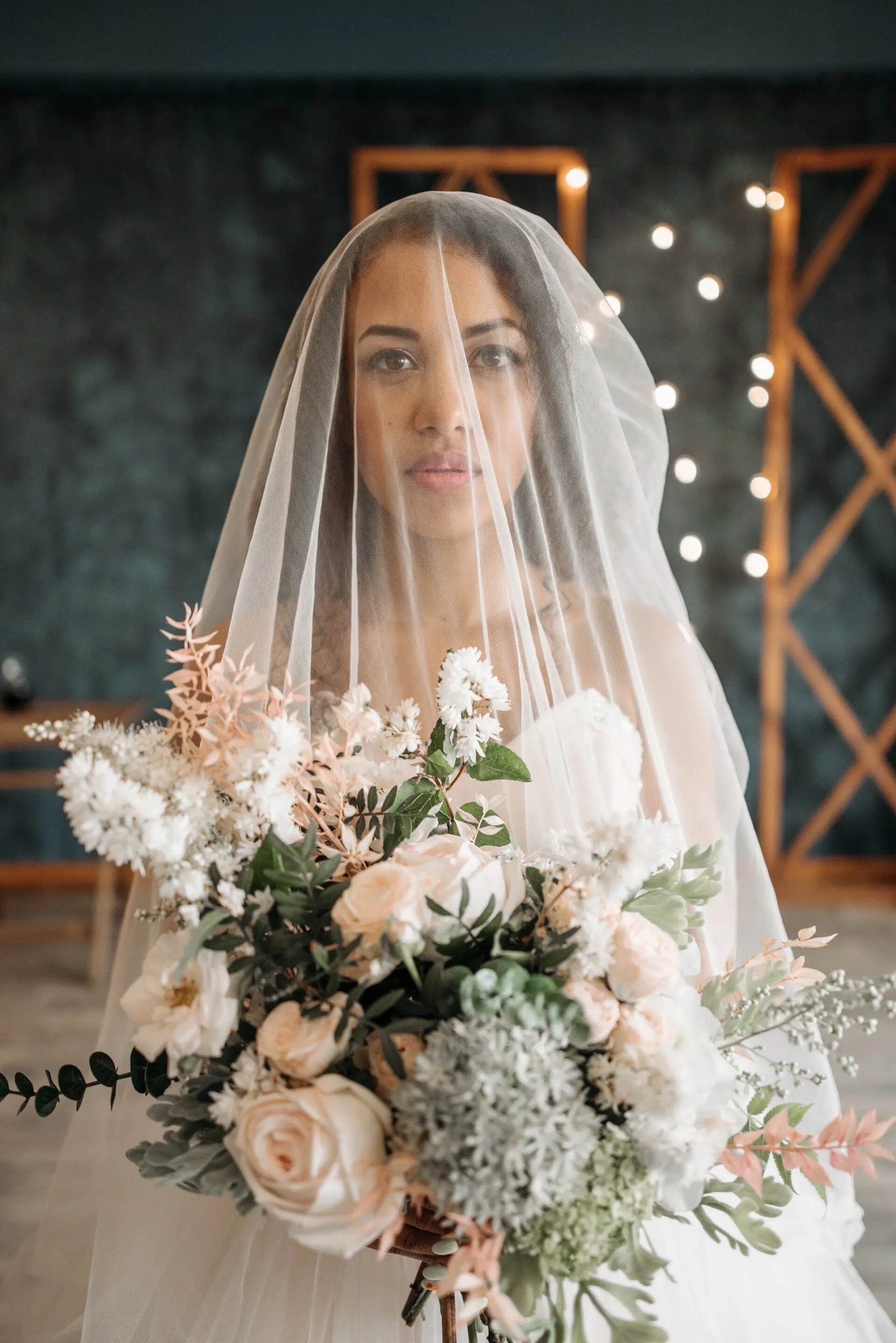 Walking down the aisle.